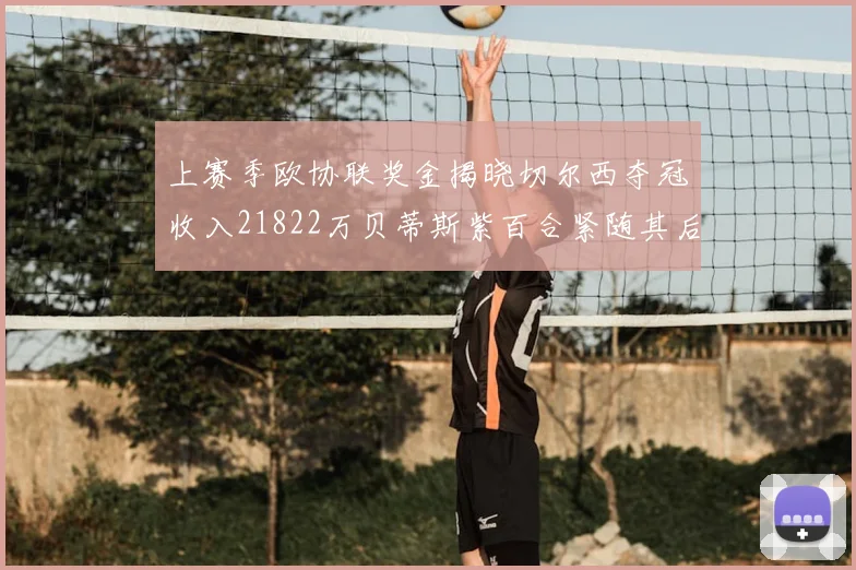 上赛季欧协联奖金揭晓切尔西夺冠收入21822万贝蒂斯紫百合紧随其后