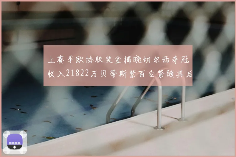 上赛季欧协联奖金揭晓切尔西夺冠收入21822万贝蒂斯紫百合紧随其后